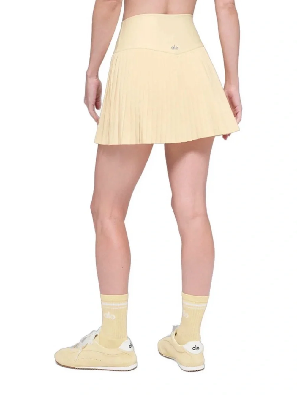 ALO Yoga GRAND SLAM TENNIS SKIRT - CANDLELIGHT YELLOW Small NWT